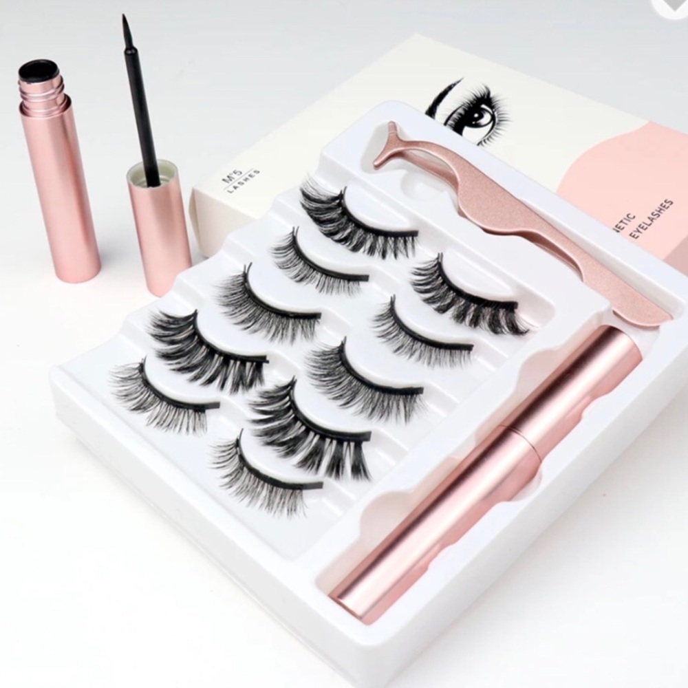 Magnetic faux mink lashes 5 pairs - Picture 4 of 10